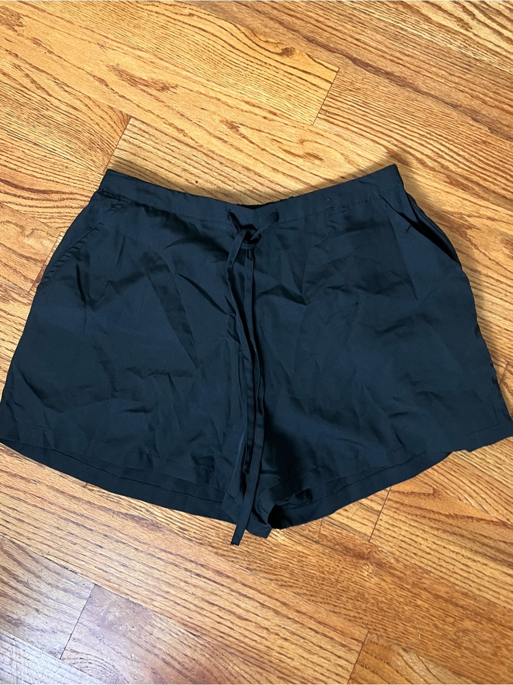 Rachel Zoe Black High-Waist Drawstring Shorts NWOT